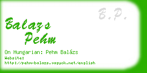 balazs pehm business card