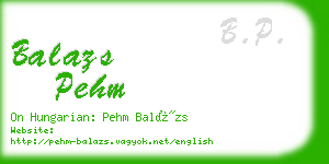 balazs pehm business card